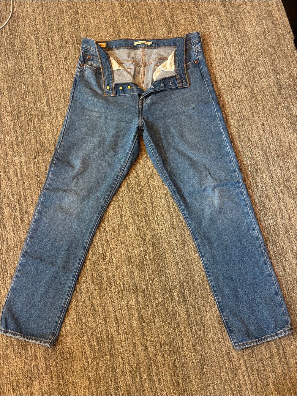 Levi’s Wedgie Straight Button Fly High Rise Blue Jeans